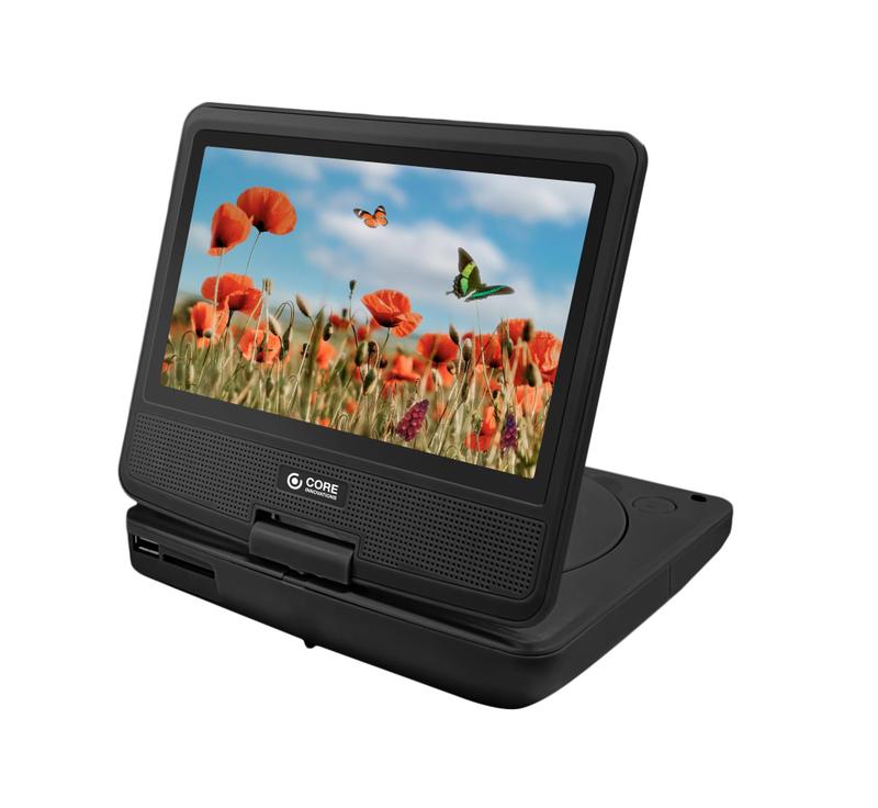 Leitor de DVD portátil Core Innovations com tela LCD de 7